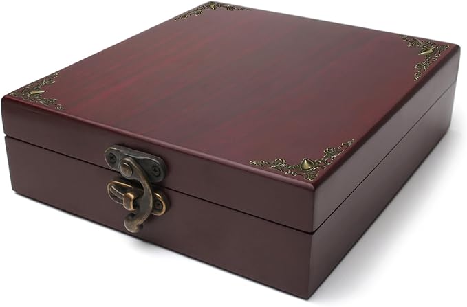 48 Solid Pure Copper Box Corner Protectors, Retro Table Edge Cover, Cabinet Furniture Decoration Edge Safety, Desktop Jewelry Box Corner Protectors (Bronze)
