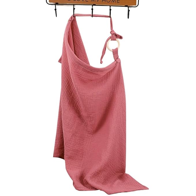 Muslin Nursing Cover for Breastfeeding, Breathable Cotton Breastfeeding Cover, Nursing Apron Privacy Breastfeeding for Mother Nursing Apron