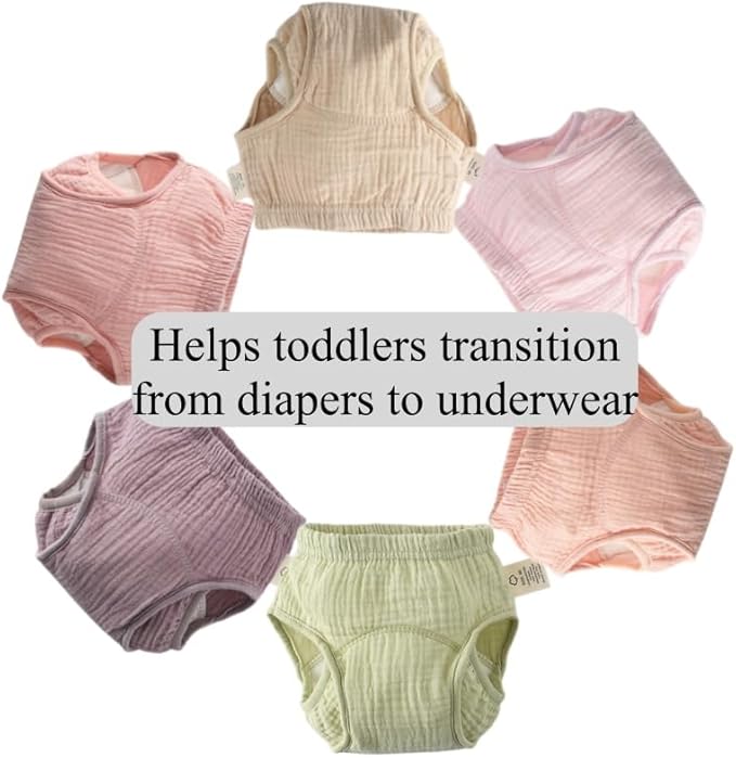 Baby Training Underpants,Soft Cotton Absorbent Potty Training Underwear For Baby Boys And Girls 6 Pack