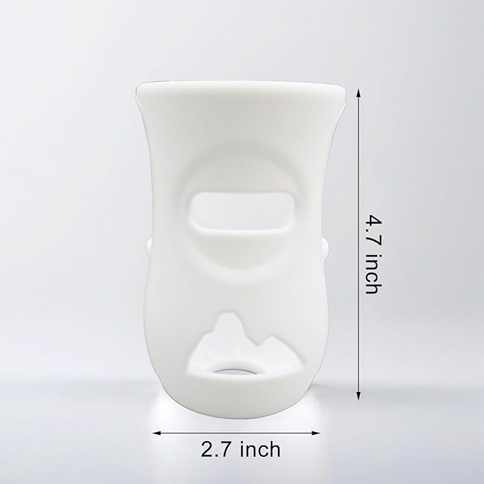 2 Pack 100% Silicone Sleeves for Avent Natural Glass Baby Bottles, Anti Breakage Baby Bottle Holder, Compatible Philips Avent Glass Natural Baby Bottle 8 oz, BPA Free (Pink-Purple)