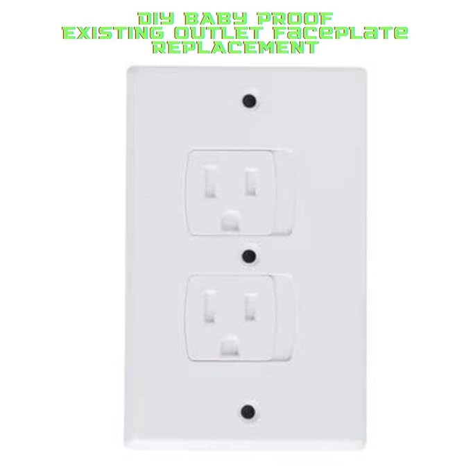 (2-Pack) Safety Outlet Cover by KinderGard,Self-Closing Electrical Socket Protector for Baby Child Proofing,Safety,Toddlers,Protection, DIY, Easy Installation Works with Existing Outlets(Bulk Packed)