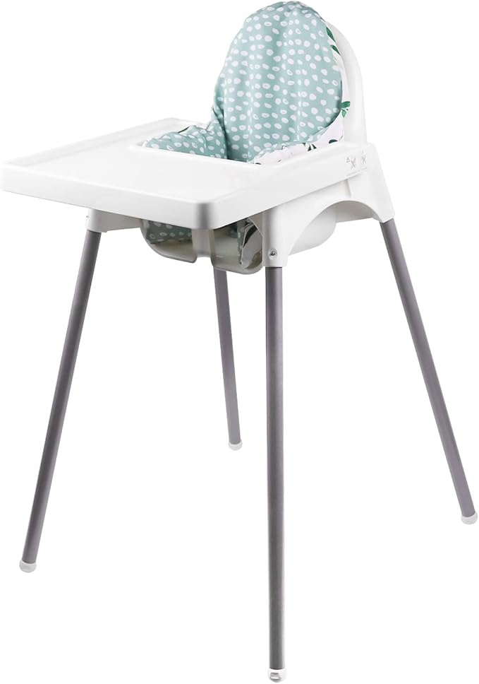 High Chair Cushion, for IKEA High Chair Cushion, Cushion High Chair, for IKEA Highchair Cushion for IKEA Antilop Highchair, Built-in Inflatable Cushion, Baby Sitting More Comfortable (Fresh Leaf)