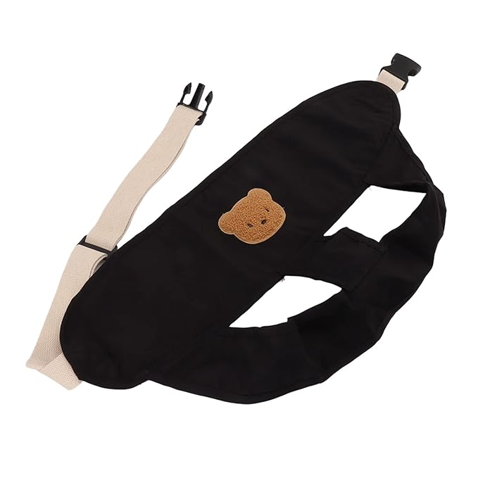 Baby Chair Harness,Soft Length Adjustable Breathable Baby Feeding Safety Seat Strap Portable Cute Harness Belt for Outdoor (Black)