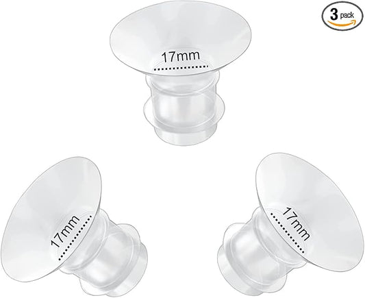 17mm Flange Inserts Compatible with Momcozy S12 Pro/S9 Pro /M5/M9/Medela/TSRETE Wearable Breast Pump,Suitable Spectra S1/S2, Reduce 24mm Shield/Flange Nipple Tunnel Down to 17mm