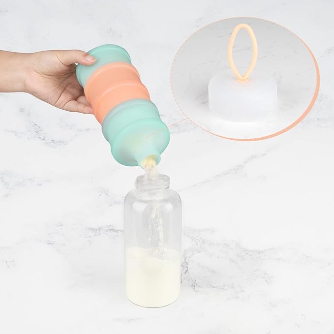 Accmor 2 Pack Baby Formula Dispenser On The Go, Stackable Formula Dispenser Formula Container to Go, Non-Spill Portable Milk Powder Kids Snack Storage Container, BPA Free