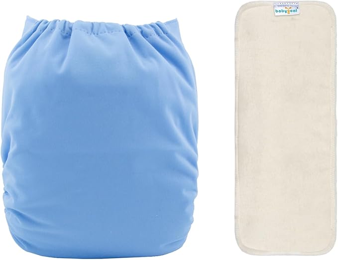 babygoal Reusable Cloth Diaper with Insert for Baby Boys and Girls 8-35lbs, Adjustable and Washable Nappy