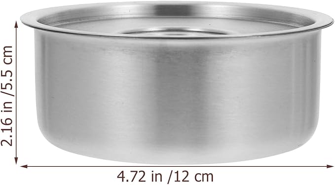 Cabilock Stainless Steel Baby Food Bowl with Lid 4.72 Inch Portable Steamed Egg Soup Container Supplementary Feeding Bowl for Home Cooking Picnic Camping