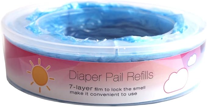 Diaper Pail Refills Bags Compatible with Diaper Genie Pails Diaper Pails Refills - (Pack of 9) (CL01ZHY)