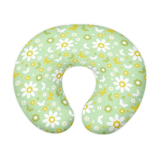 Floral Pillow Cover Girls Baby, Breastfeeding Pillow Cover for Baby, Snug Fits Newborn Nursing Pillow Case, Super Soft Breathable