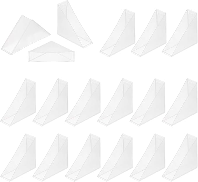 uxcell 30Pcs Triangle Glass Corner Protector, 0.63 x 2 Inch Plastic Glass Table Corner Protector Transport Corner Guard for Glass, Ceramics, Wood, and Steel(Right Angle, Clear)