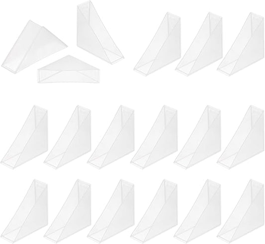 uxcell 30Pcs Triangle Glass Corner Protector, 0.63 x 2 Inch Plastic Glass Table Corner Protector Transport Corner Guard for Glass, Ceramics, Wood, and Steel(Right Angle, Clear)