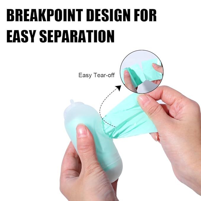 USBOO Diaper Bags Disposable for Baby - Fresh Powder Scent, 8 Refill Rolls (120 Pack) Diaper Trash Bags with Dispenser, Diaper Bag Accessory