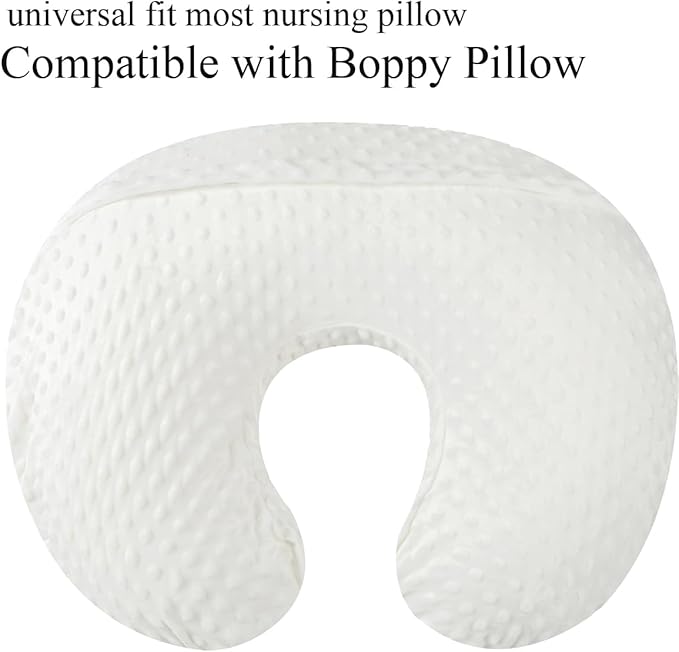 Dot Nursing Pillow Cover Set 2 Pack Nursing Pillow Slipcovers, Ultra Soft Compatible with Boppy Pillow,Standard Pillow for Baby Boy Girl White and Pink
