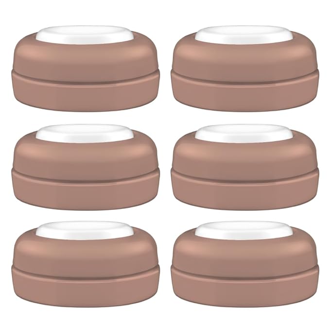 Maymom Screw Lids Aka Travel Caps with Rewritable Sealing Disc Compatible with Avent, Maymom Wide Mouth Bottles; Cap Replace Avent Natural Bottle Sealing Ring and Sealing Disc, 6pcs. (Brown)