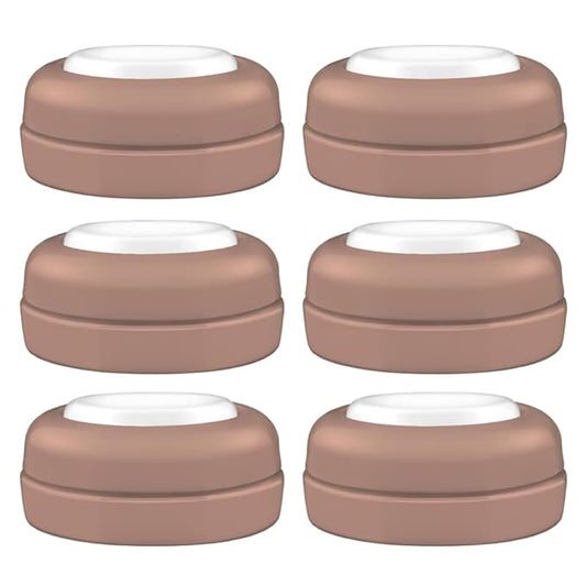 Maymom Screw Lids Aka Travel Caps with Rewritable Sealing Disc Compatible with Avent, Maymom Wide Mouth Bottles; Cap Replace Avent Natural Bottle Sealing Ring and Sealing Disc, 6pcs. (Brown)