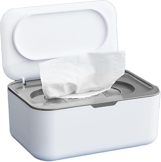 Wet Wipes Dispenser Container Box, Wet Napkin Storage Box Holder, Refillable Paper Tissue Case, Tissue Storage Box with Lid for Home Kitchen Bathroom Offices Car, Keep Wipes Fresh and Clean