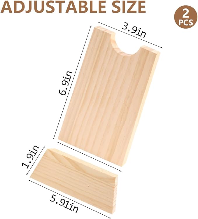 2-Pack Wooden Couch Blocker & Wall Spacer, Solid Wood Sofa Protector for Wall Protection, Prevents Couch Gaps and Fire Hazards from Heaters, Universal Furniture Gap Filler (Round)