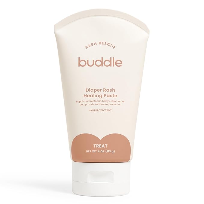 Buddle Diaper Rash Rescue Healing Ointment For Baby, 40% Zinc Oxide, Repairs & Nourishes, Pediatrician Tested, Fragrance-Free, 4 oz