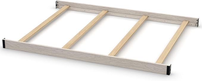 CC KITS Full-Size Conversion Kit Bed Rails Compatible with Simmons Kids Convertible Cribs by Delta Children - Solid Wood Rail - Toddler and Adult Bed Rail for Full-Size (Antique White, Bolt-ON KIT)
