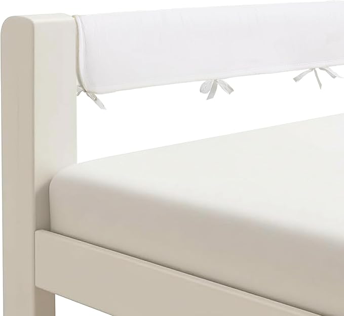 Toddlers' Bed Rail Protecter,Easy InstallEnhanced Safety Mostly Fit (4pc-White)