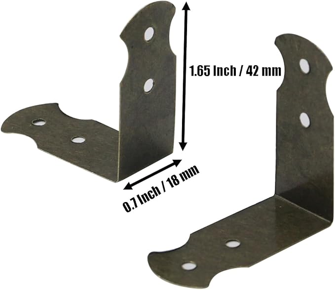 15 Pcs Metal L Shaped Corner Guards Mcredy Decorative Box Corner Protectors Corner Edge Guard, Antique Bronze