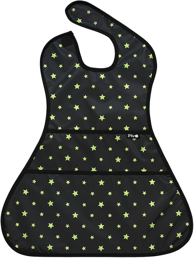 Plie Full Coverage Waterproof Feeding Bib for Toddlers – Extra Long Apron Bib for Mealtime, Self-Feeding, High Chairn