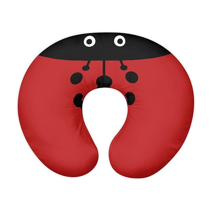 Forchrinse Cartoon Ladybug Nursing Pillow Cover for Baby Boys Girls,Soft Breastfeeding Pillow Cover Infant Feeding Cushion Cover Washable