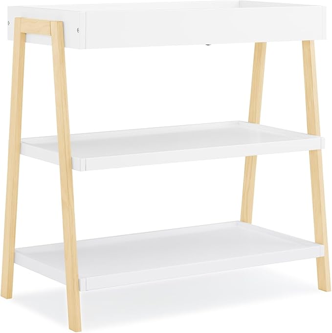 Delta Children Scout Changing Table - Greenguard Gold Certified, Bianca White/Natural