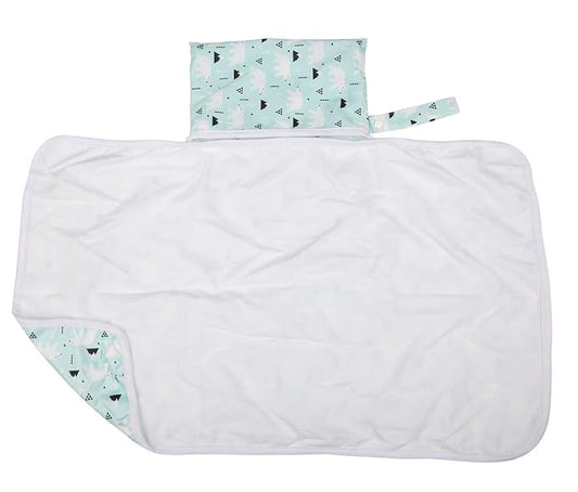 Baby Diaper Changing Mat Pad Portable Foldable Washable Compact Travel Nappy Waterproof Play Mat 30inx18.5in (Polar Bear)
