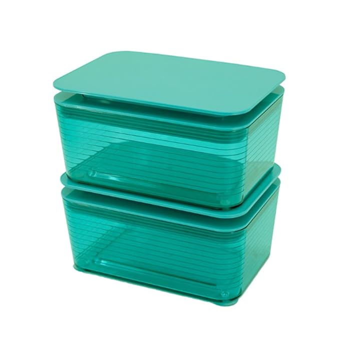 Clear Wet Wipes Box, Wet Dry Tissue Box Cover Holder, Facial Tissue Storage Box Baby Wipes Fresh Dispenser with Lid Seal Dust-Proof for Home Office (Green)
