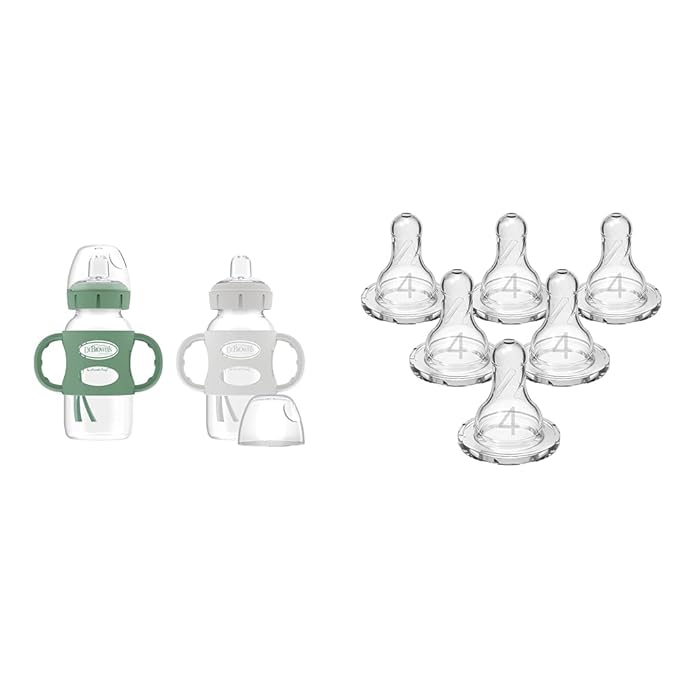 Dr. Brown's Milestones Sippy Bottle 2-Pack with Level 4 Fast Flow Nipple 6-Pack