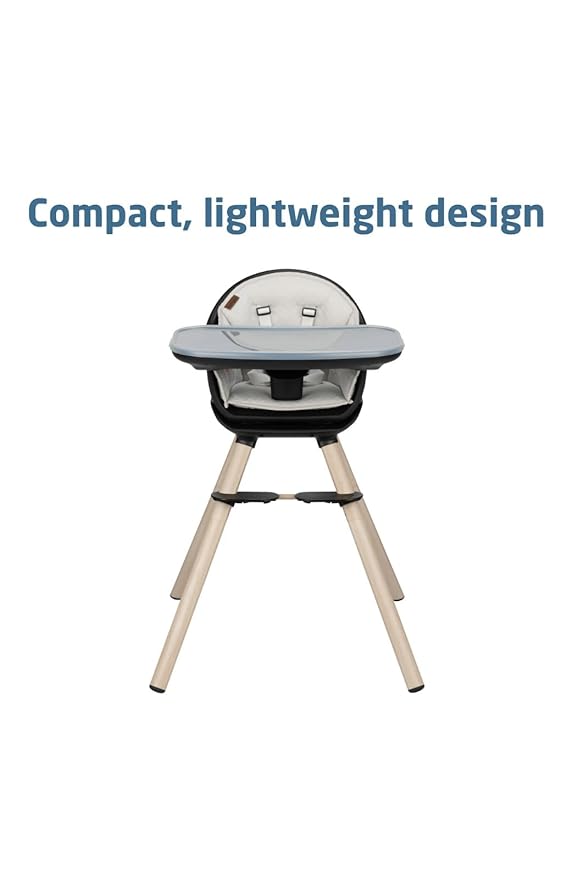 Maxi-Cosi Moa 8-in-1 High Chairs for Babies and Toddlers, Machine Washable Infant High Chair, Compact, Convertible High Chair Lightweight Design, Onyx Sand