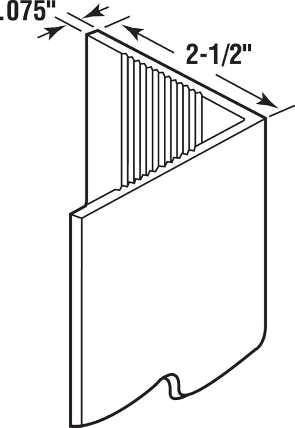Prime-Line MP10346 2-1/2 In. x 48 In. Almond Corner Shield (6 Pack)