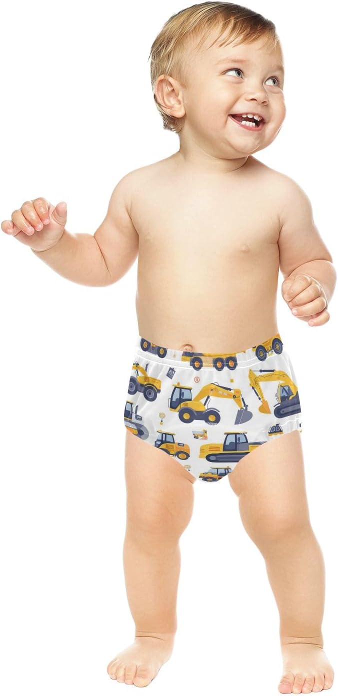 Bolaz Toddler Training Pants, Car Excavator Cotton Potty Training Underwear for Baby Boy Girl 3-Pack