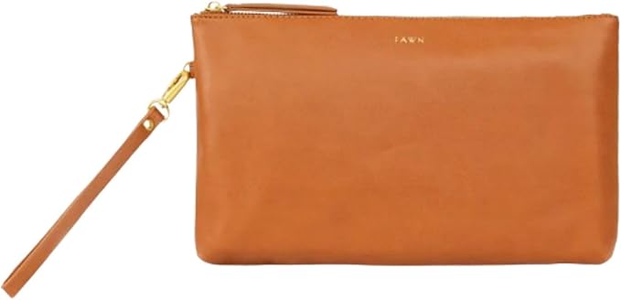 FAWN DESIGN The Changing Clutch, Diaper Clutch with Diaper Changing Mat, Zippered Premium Matte Faux Leather Compact Diaper Bag with Wipeable Changing Pad, 12x7.5 inches