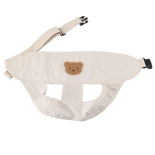 Baby Chair Harness,Soft Length Adjustable Breathable Baby Feeding Safety Seat Strap Portable Cute Harness Belt for Outdoor (Khaki)
