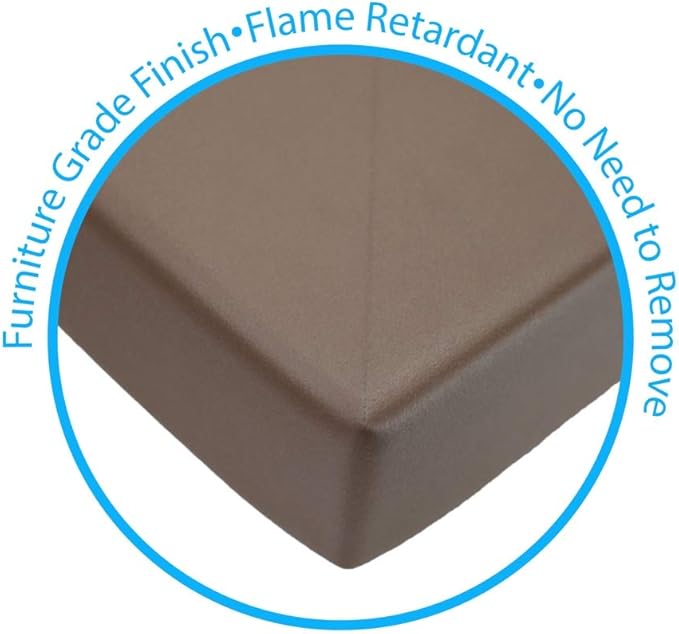 KidKusion Soft Seat Hearth Pad | Made in USA | Brown | 90" x 14" | Fireplace and Hearth Protection