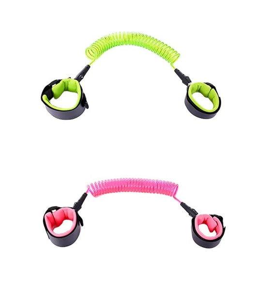 Xiaoyu 2 Colors Baby Anti-Lost Belt, 360 Degree Rotation, Child Walking Safety Toddler Harness, Green & Pink, 2.5MM