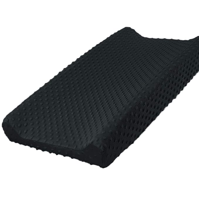 iEvolve Changing Pad Cover Ultra Soft Minky Dots Changing Table Cover Breathable Changing Table Sheet Diaper Changing Pad Cover for Baby Boys Girls (Black)