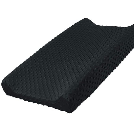 iEvolve Changing Pad Cover Ultra Soft Minky Dots Changing Table Cover Breathable Changing Table Sheet Diaper Changing Pad Cover for Baby Boys Girls (Black)