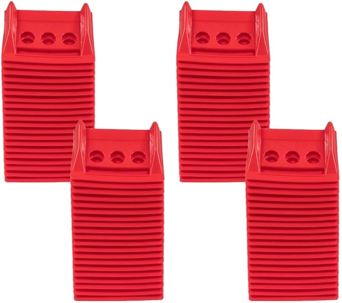 Mytee Products (80 Pieces) Red 4"x6" Flatbed Edge Protectors with Carrying Case - 4" Winch Ratchet Straps Corner Protectors for Flatbed Cargo Load