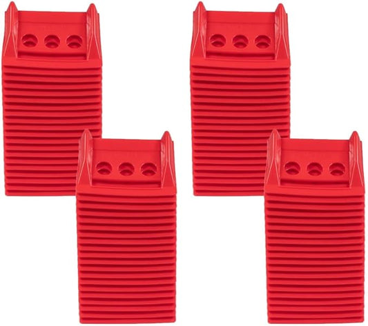 Mytee Products (80 Pieces) Red 4"x6" Flatbed Edge Protectors with Carrying Case - 4" Winch Ratchet Straps Corner Protectors for Flatbed Cargo Load
