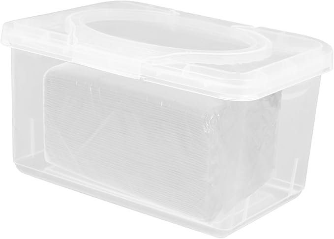 Zerodeko 2pcs Reusable Wipe Dispenser for Wipes Portable Wet Holder with Dust Cover Lightweight Pp Material Easy Access for Home Nursery