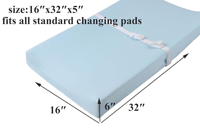 Changing Pad Cover Set 3 Pack Jersey Knit Ultra Soft for Baby Boys Girls Light Blue/Light Green/Dinosaur