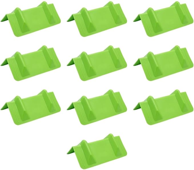 Mytee Products 10 Pack Green Flatbed Edge Protectors - 4"x4"x10" Plastic V Board Flatbed Corner Protectors for Cargo Loads & Tie Down Strap Guard - Fit 1 Strap Up to 4"