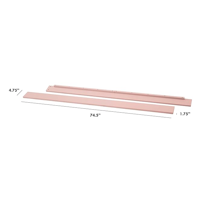 Davinci Hidden Hardware Twin/Full-Size Bed Conversion Kit (M5789) in Petal Pink