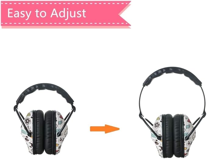 Kids Hearing Protection,25dB NRR Noise Reduction,Sound Proof for Kids,Toddler,Safety Earmuffs for Concert,Airplane,Autism,Monster Jam,Travel,School- Panda