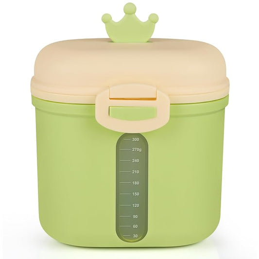 Accmor Baby Formula Dispense On The Go, Portable Milk Powder Formula Dispenser with Scoop,Formula Containers for Travel Hold 12.7oz/360g Formula, Green