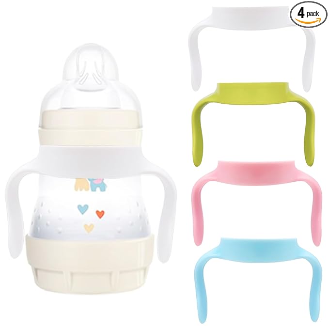 Baby Bottle Handles Compatible for Mam Bottles, Feeding Bottles Holder Accessories, Pack of 4