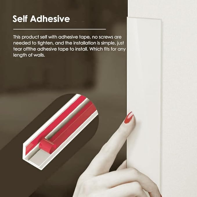 Proflex Wall Corner Protector - White Textured 1 inch x 60 inch, Pack of 6 - Self Adhesive Corner Guards for Walls Edge Protection – Easy to Apply – No Tools Needed